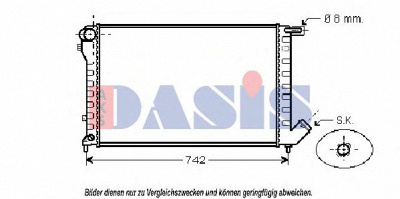 AKS DASIS 060032n -  Радиатор, охлаждение двигателя